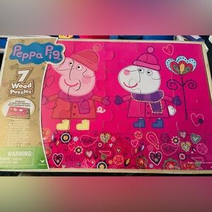 Peppa Pig 7 wood puzzles Brand new